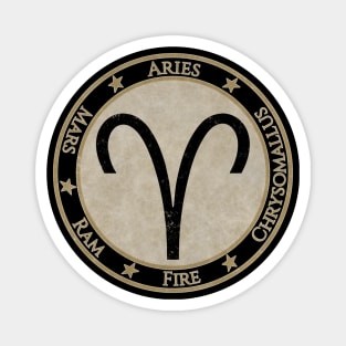 Vintage Aries Zodiac Sign Horoscope Astrology Symbol Magnet